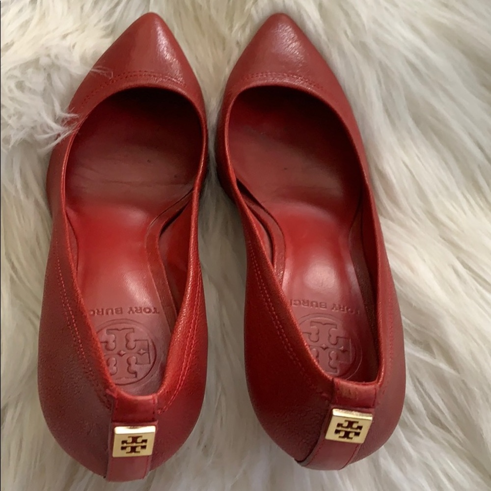 Tory Burch Red kitten heels
